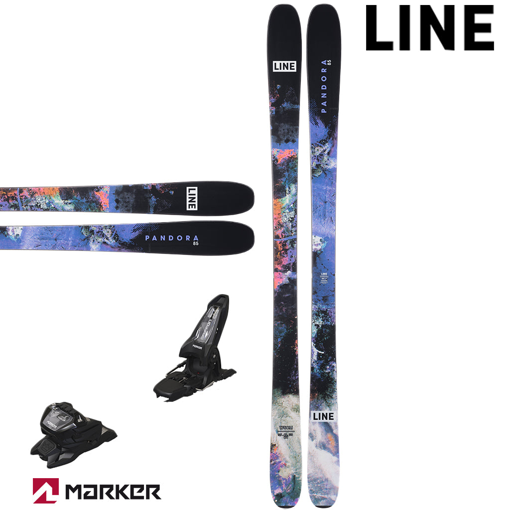 Line Pandora 84 Skis with Marker Squire 11 Womens Ski Package - Aspen Ski  And Board