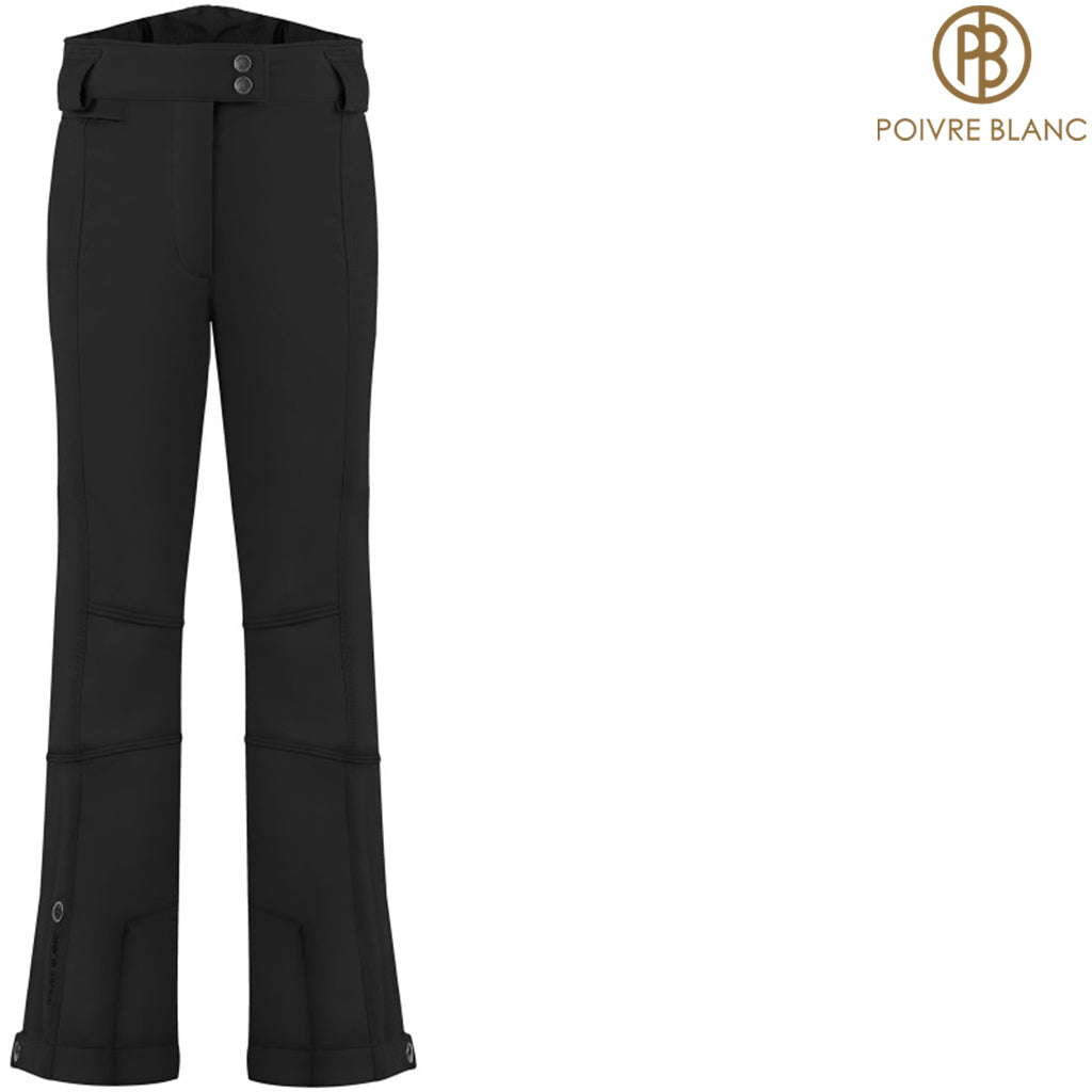 Poivre Blanc Women's Stretch Lux Ski Pants (Regular) - Black