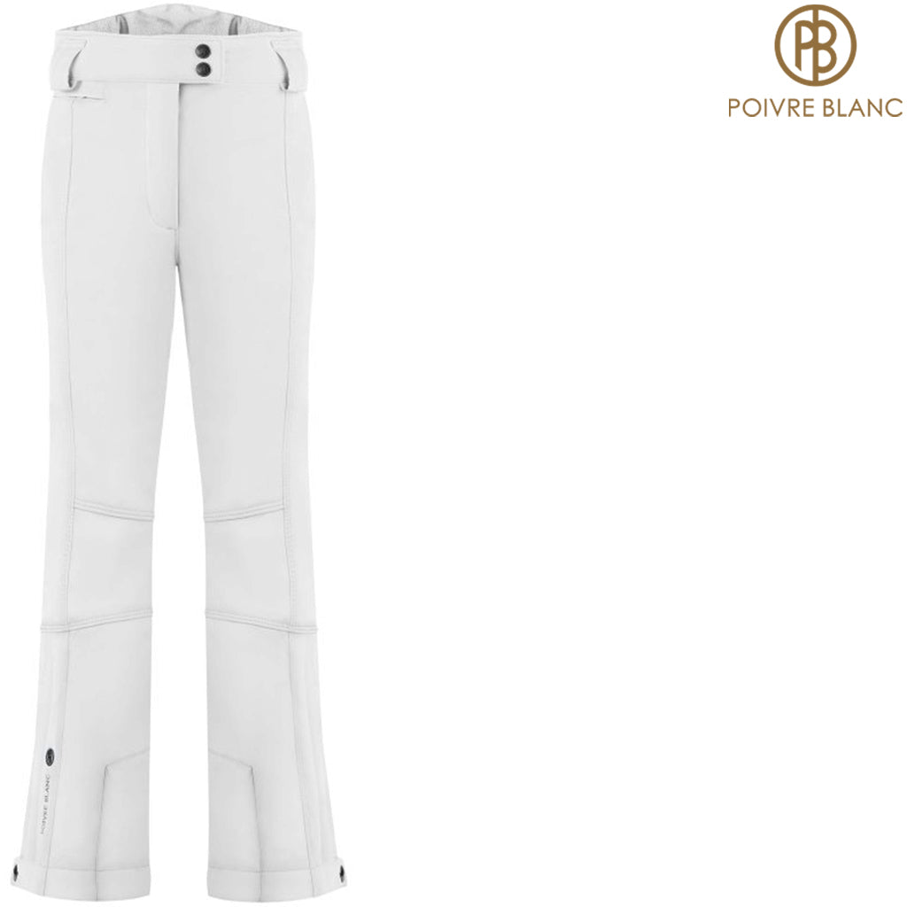 Poivre Blanc Women's soft shell stretch ski pants in White 1121