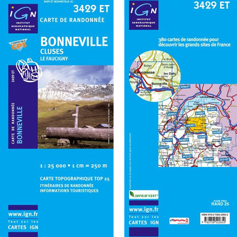 Institut Geographique National Bonneville - Cluses 3429ET
