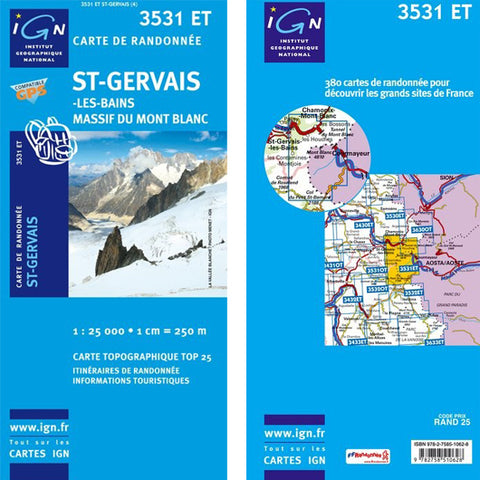 Institut Geographique National St. Gervais-les-Bains - Massif du Mont Blanc 3531ET