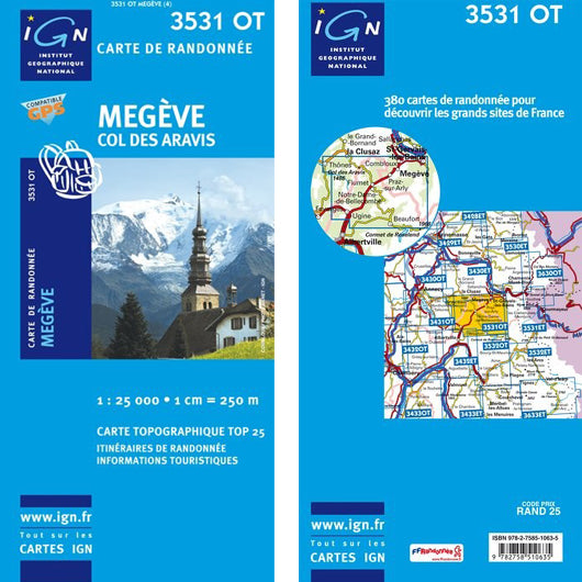 Institut Geographique National Megeve - Col des Aravis 3531OT