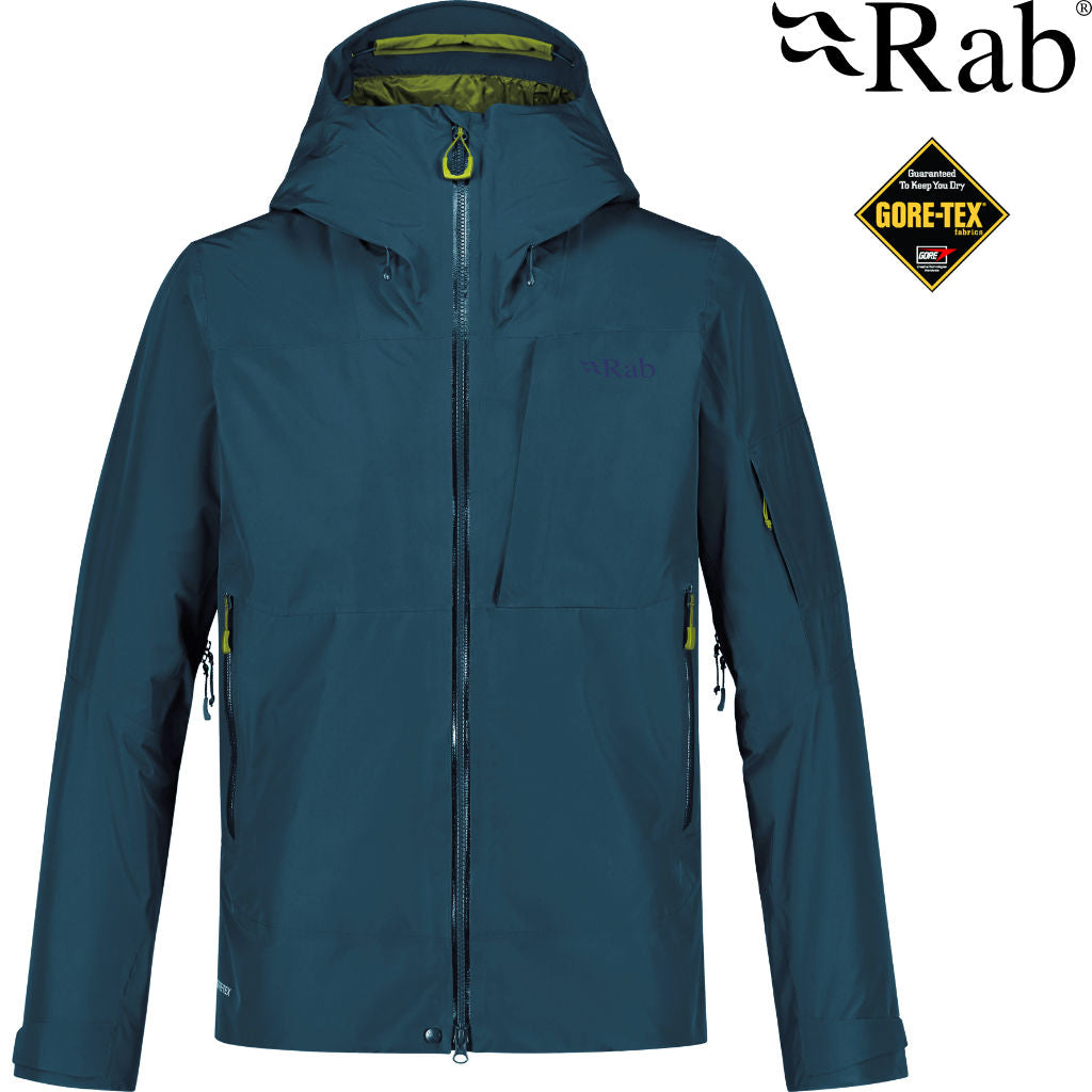 スノーボード Rab Khroma Diffuse GTX Jacket Orion Blue The Rab Khroma GTX Jacket in test, a Guide's Review