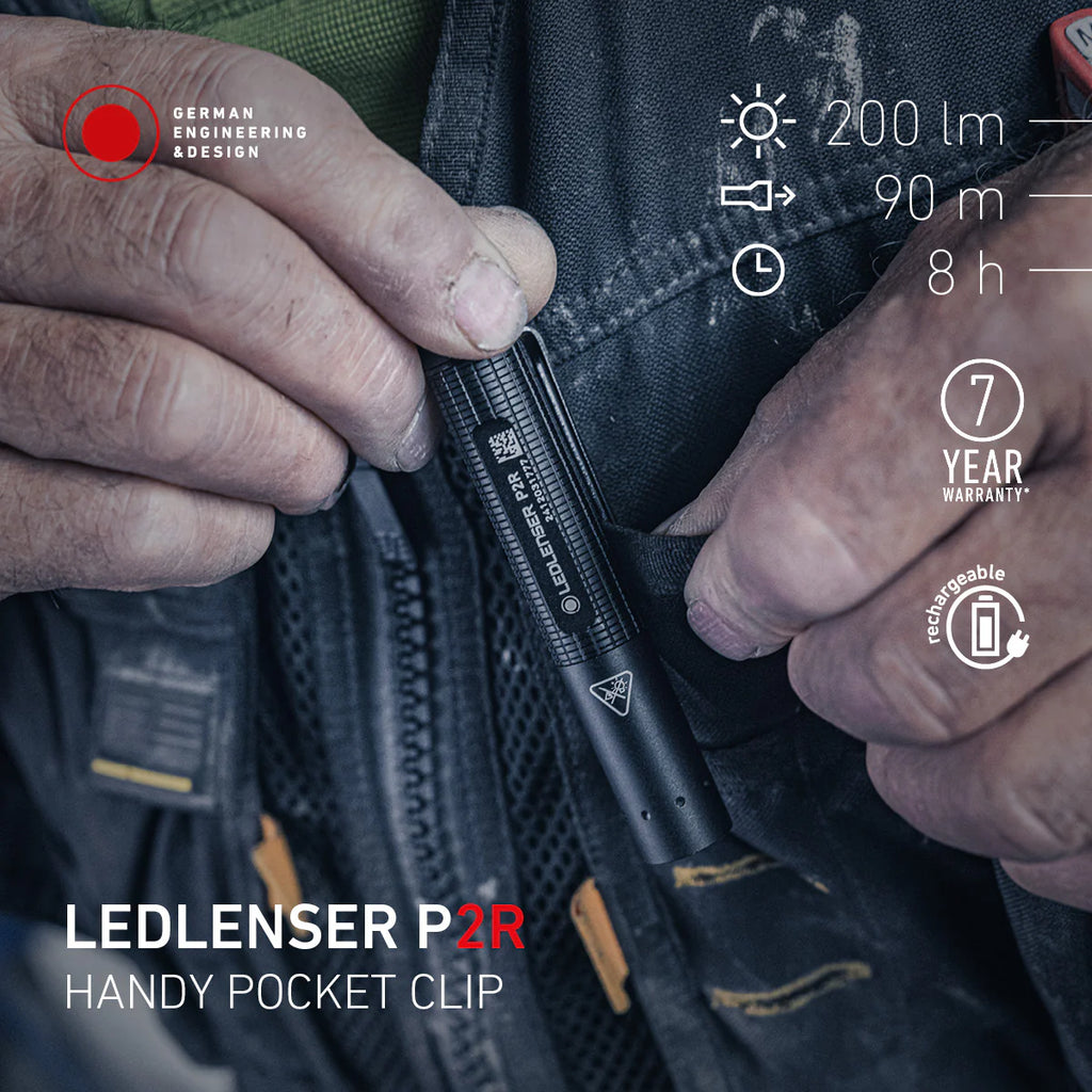 Ledlenser - P2R Rechargeable LED Torch (200 Lumens)