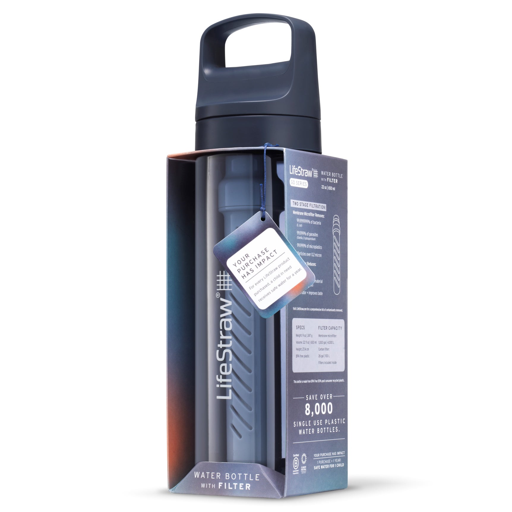Lifestraw - Go Titan Microfilter Bottle, 0.65L