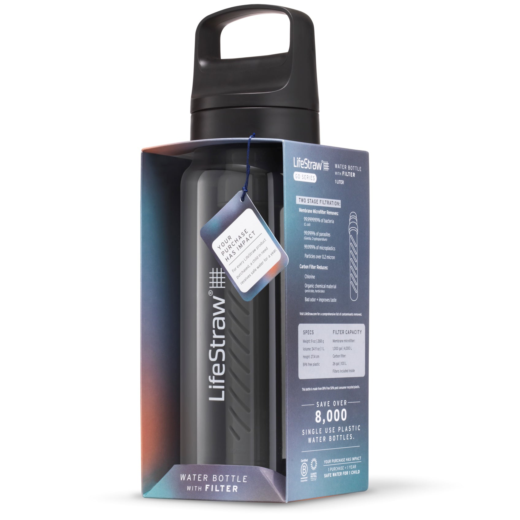 Lifestraw - Go Titan Microfilter Bottle, 1.0L