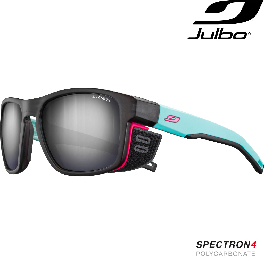 Julbo - Shield M, Trans Black/Light Blue/Pink, Spectron 4
