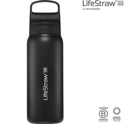 Lifestraw - Go Stainless Steel Microfilter Bottle, 0.7L