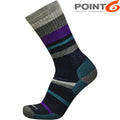 Point6 - Hiking Medium Cushion Crew (Stripes)
