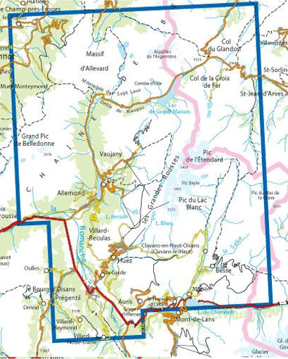 Institut Geographique National - L`Alpe d`Huez-Bourg d`Oisan 3335ET
