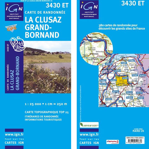 Institut Geographique National La Clusaz - Grand-Bornand 3430ET