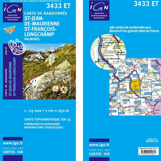 Institut Geographique National St-J-de-Maurienne - Valmorel 3433ET