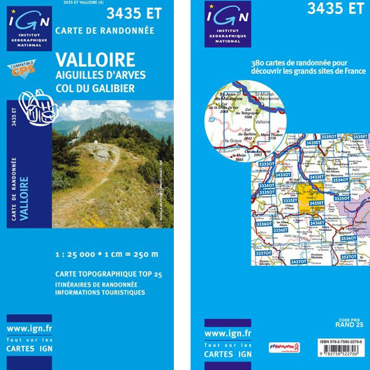 Institut Geographique National Valloire - Aiguilles d`Arve, Col Du Galibier 3435ET