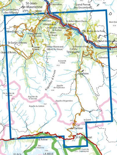 Institut Geographique National - Valloire - Aiguilles d`Arve, Col Du Galibier 3435ET