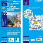 Institut Geographique National Gorges du Verdon-Moustiers 3442OT