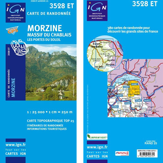 Institut Geographique National Morzine-Massif du Chablais 3528ET