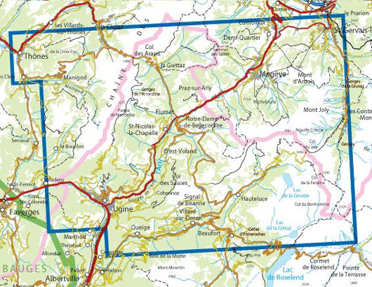 Institut Geographique National - Megeve - Col des Aravis 3531OT