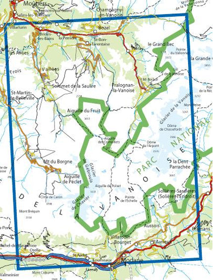 Institut Geographique National - Les Trois Vallees - Modane 3534OT