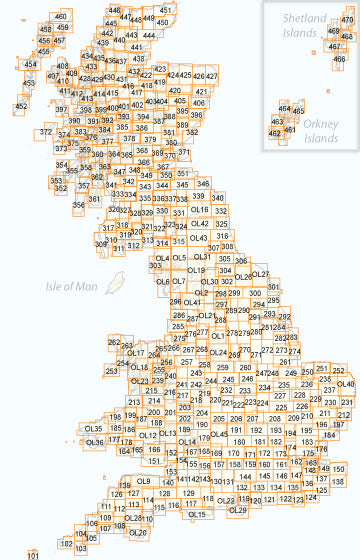 Ordnance Survey Explorer 1:25k Maps