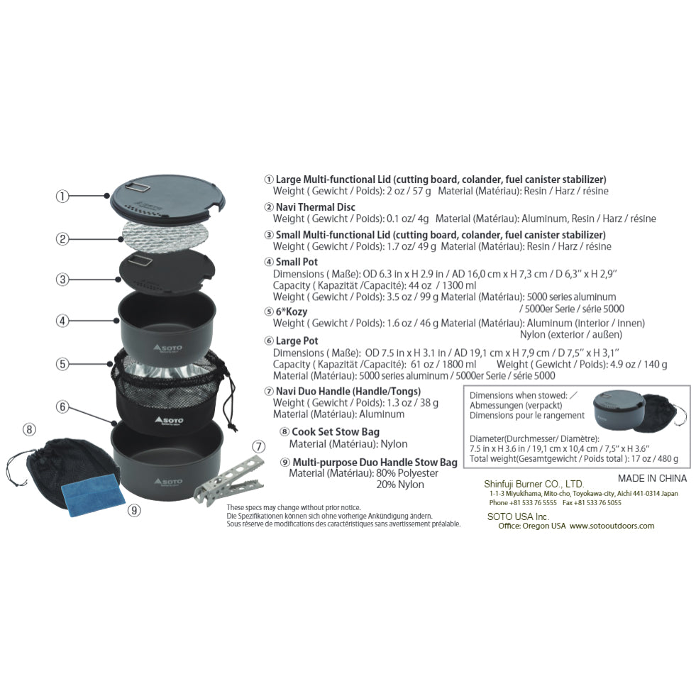 Soto - Navigator Cook Set