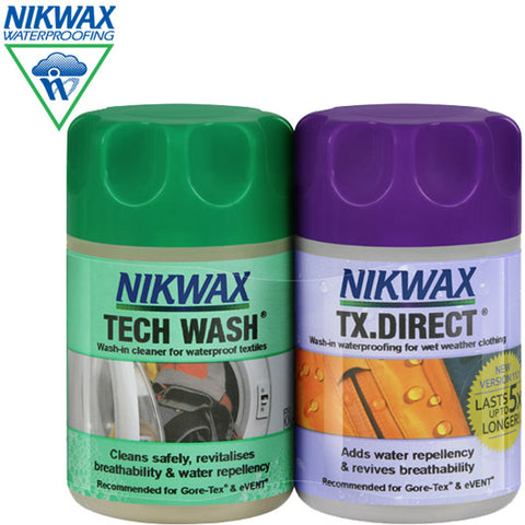 Nikwax Tech Wash 150ml & TX Direct 150ml Twin Pack